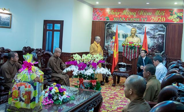 Đăk Nông: Ban trị sự PG tỉnh thăm và chúc tết ban ngành lãnh đạo tỉnh cuối năm Kỷ Hợi 2019